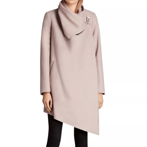 All Saints Wool Coat - City Monument - Asymmetrical - Women's Size 0 - EUC - Picture 1 of 13